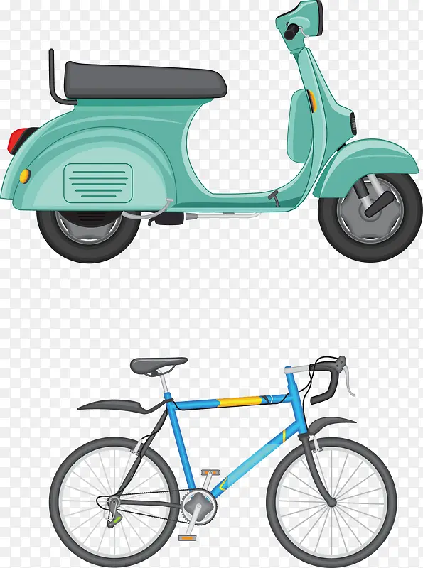 电动车和自行车