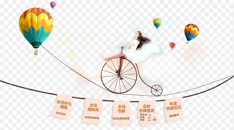 走钢丝的自行车
