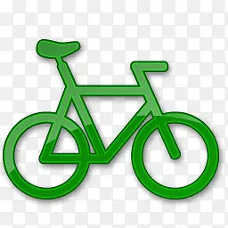 绿色线条自行车