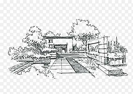 手绘建筑