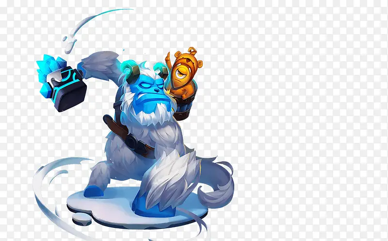 蓝色雪中怪兽图标