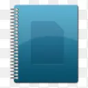 文件文件纸笔记本电脑图标版蓝色