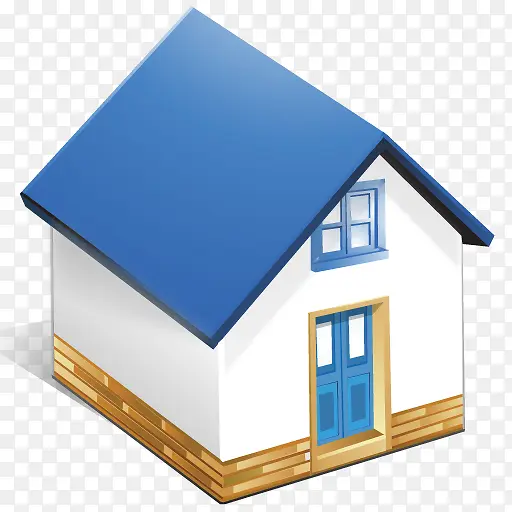 家房子蓝色房子图标