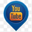 YouTube蓝色标志图标