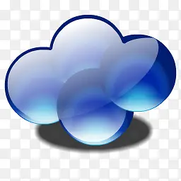 蓝色云朵水晶电脑桌面PNG图标