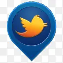Twitter地标蓝色标志图标