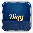 digg深蓝色标志图标