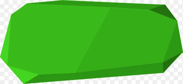 绿色立体几何标签