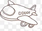 手绘卡通可爱飞机