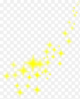 黄色卡通手绘星光设计