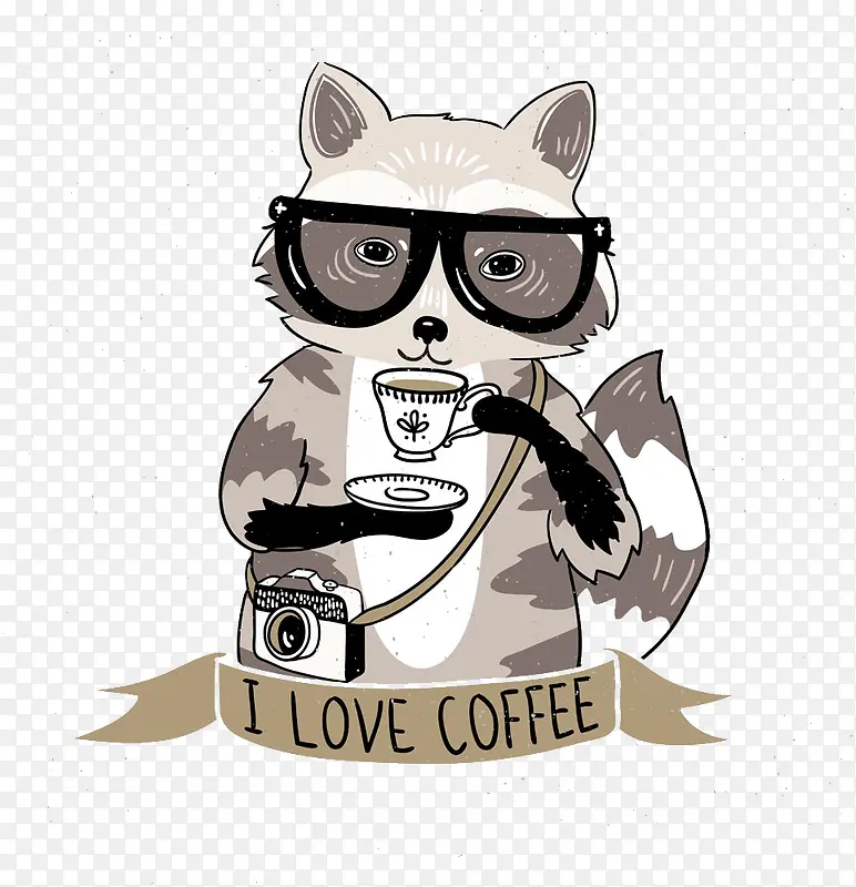 喜欢喝咖啡的猫