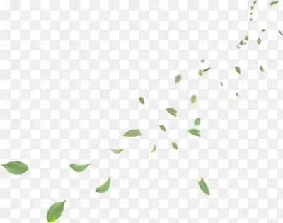 绿色叶子漂浮装饰图片