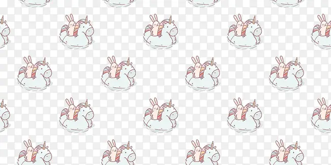 淡雅小马兔子动物图案