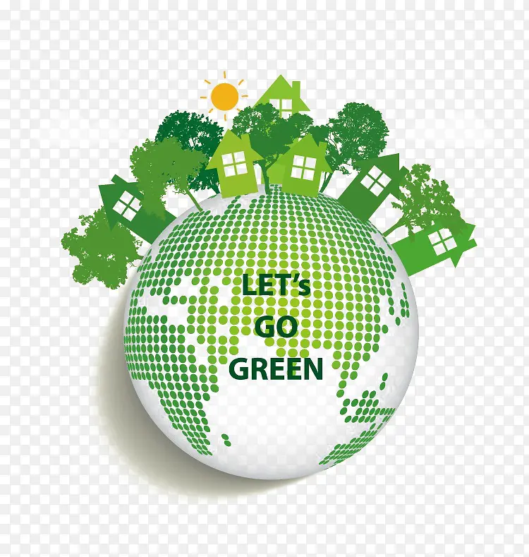 绿色环保地球设计元素