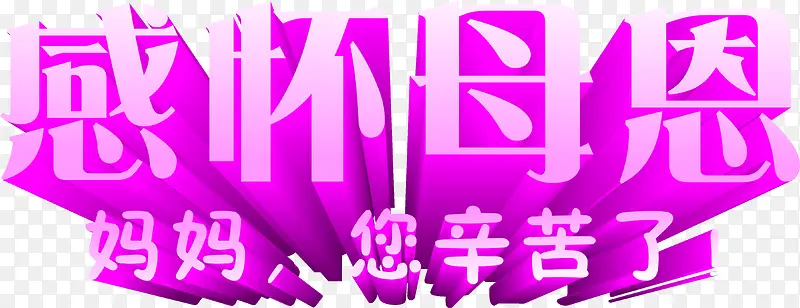 感怀母恩紫色字体
