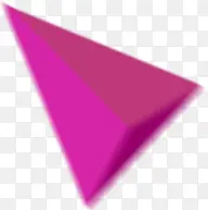 紫色立体三角图形