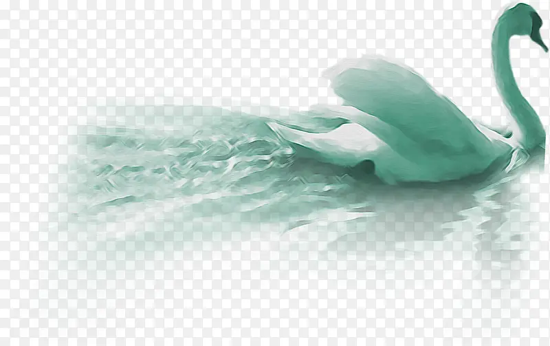 创意合成白色天鹅效果意境