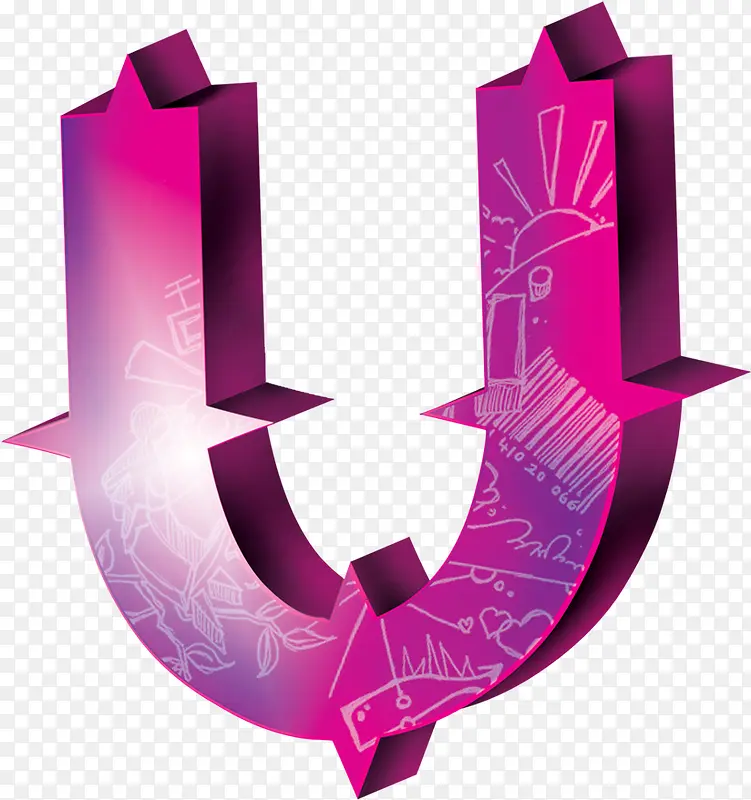 海报紫色英文字体设计