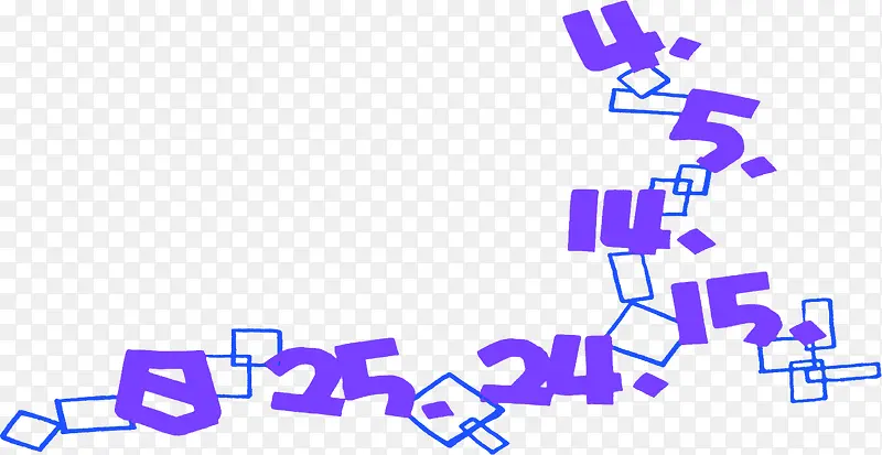 紫色创意数字图形