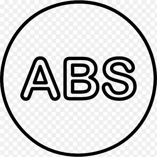 ABS的圆轮廓图标