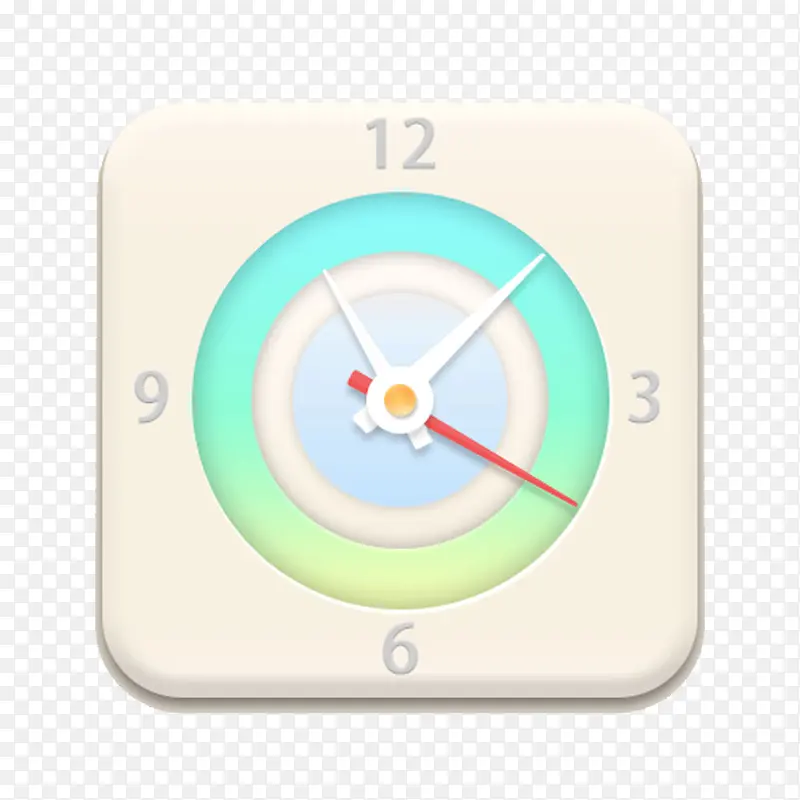 卡通时钟白色数字素材