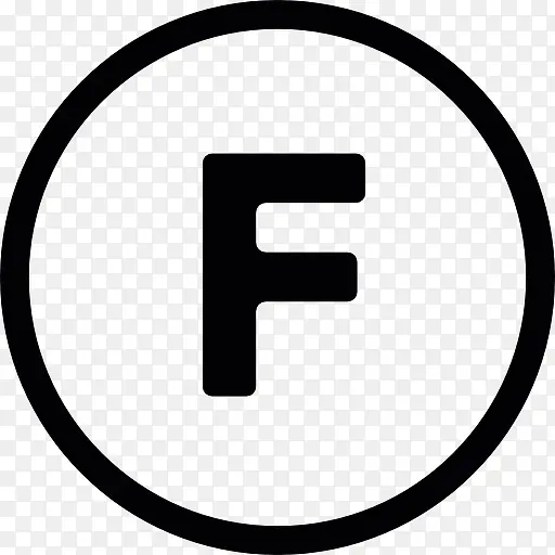F在一个圈内图标