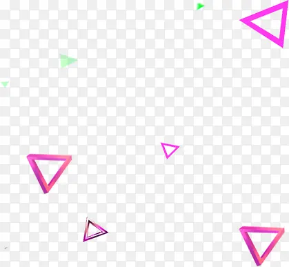 粉色卡通漂浮三角
