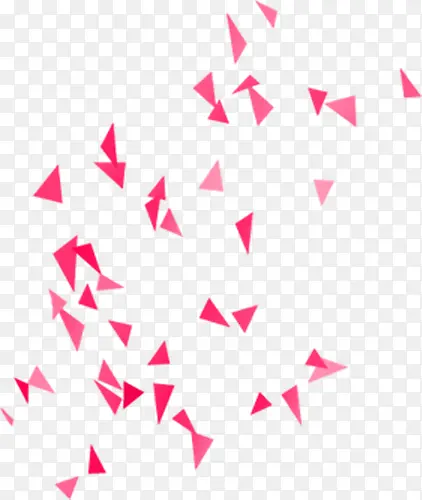 粉色三角形卡通漂浮设计图形
