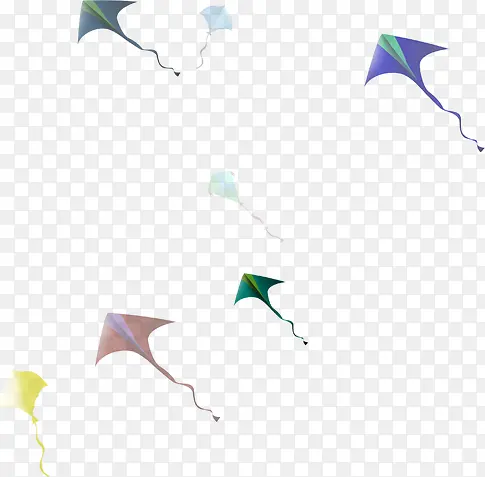 彩色卡通漂浮设计风筝创意
