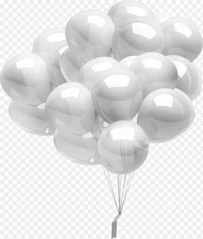 白色卡通漂浮气球