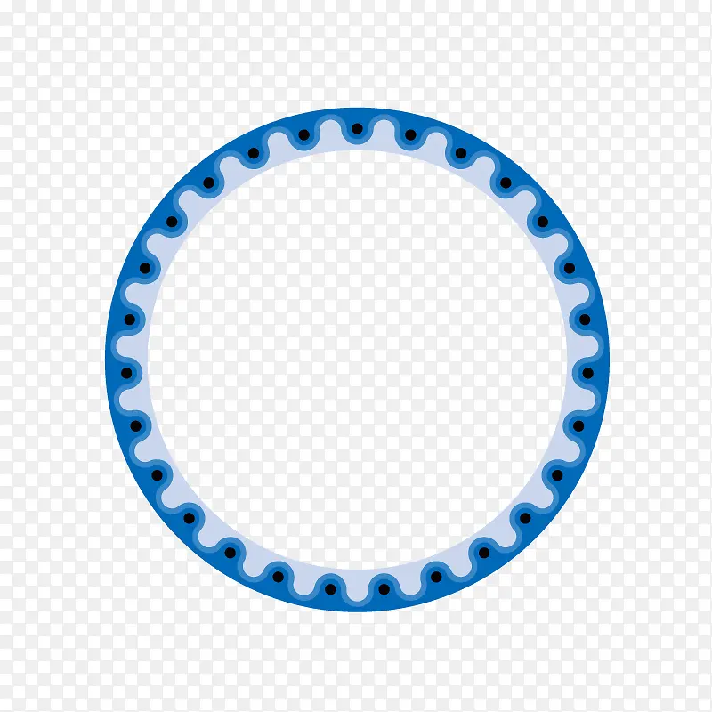 卡通蓝色圆环