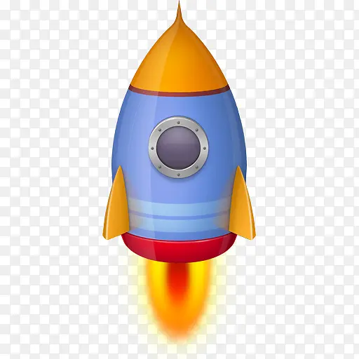空间火箭蓝色的Space-rocket-icons