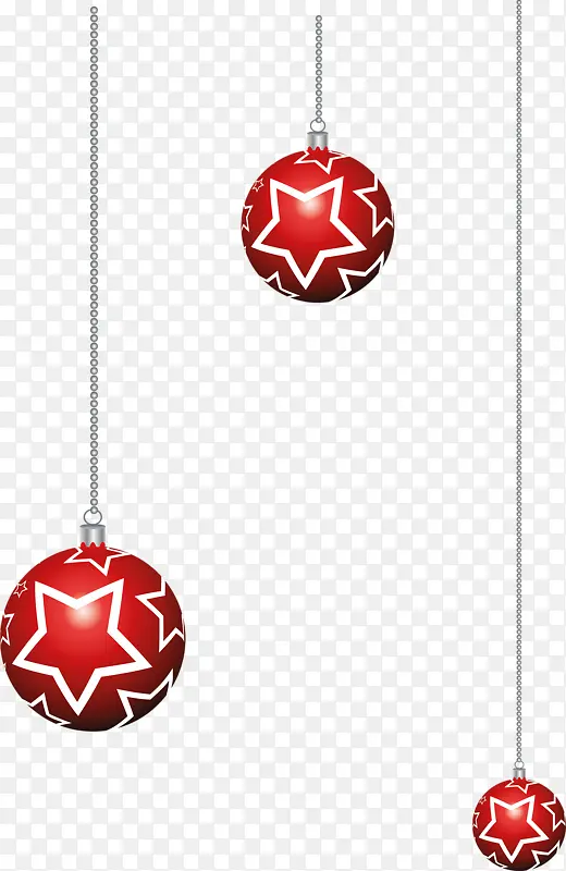 红色星星圣诞节装饰