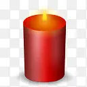 红色手绘蜡烛烛光