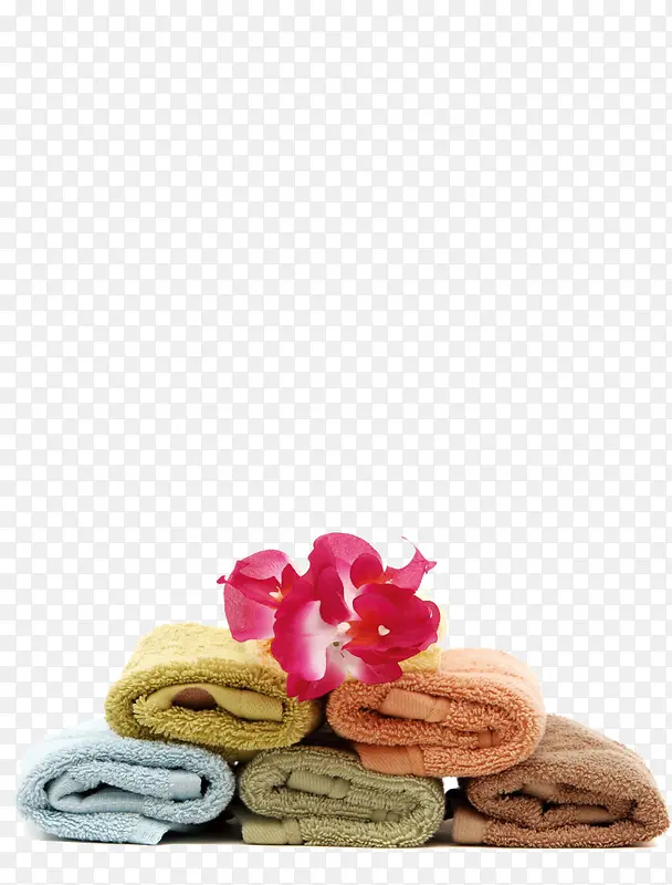 毛巾与花瓣