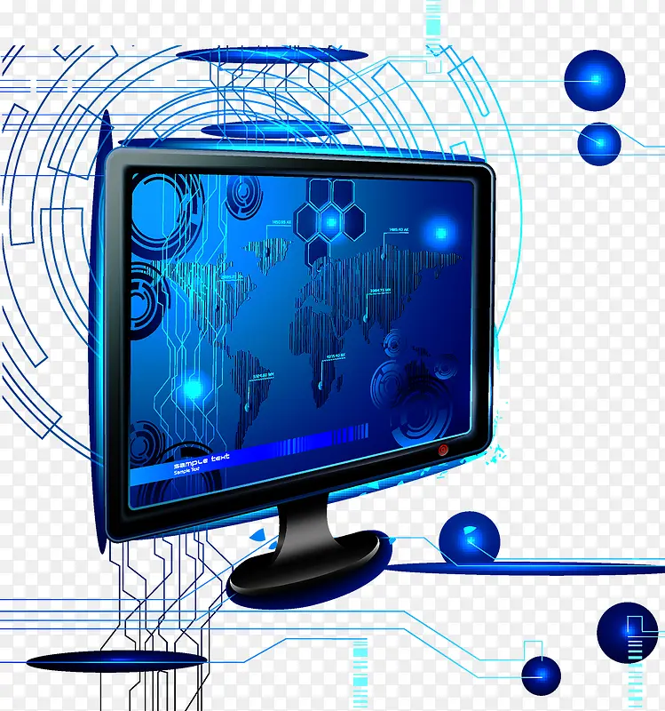 蓝色科技电脑