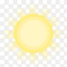 黄色光晕太阳