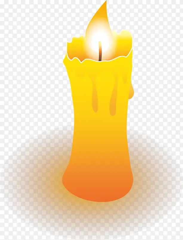 黄色闪耀蜡烛