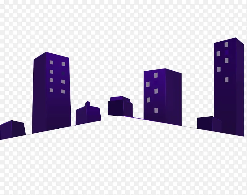 紫色城市素材