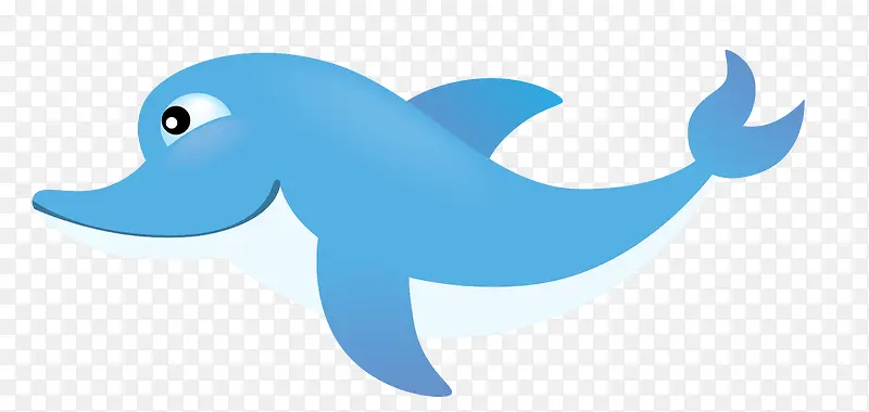 矢量蓝色海洋可爱海豚