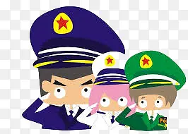 卡通人物敬礼PNG图片素材下载_图片编号qnzwnrmo-免抠素材网