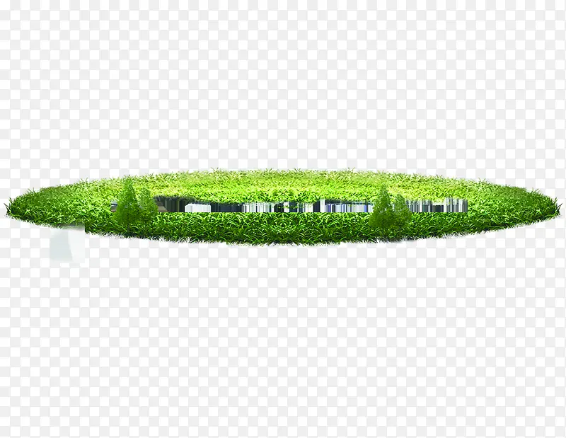 高清创意绿色草原房子