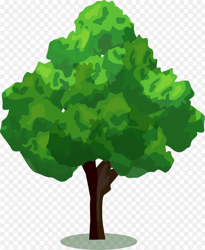 绿色卡通风景树木