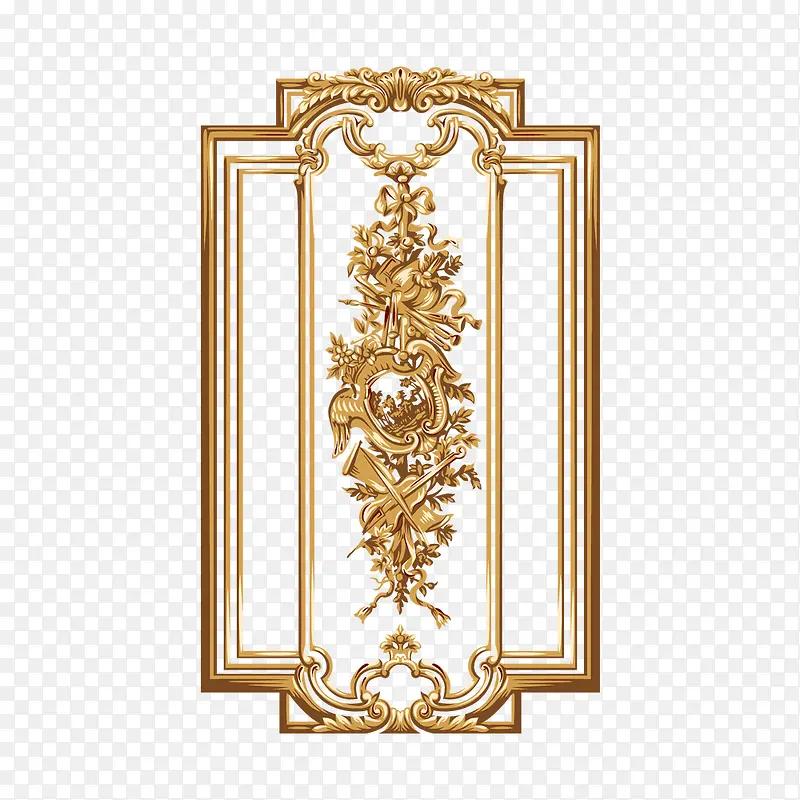 暗金带花金属边框