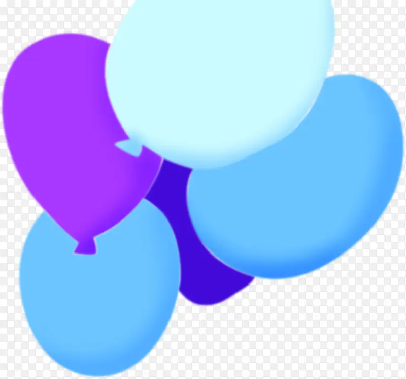 彩色卡通气球漂浮