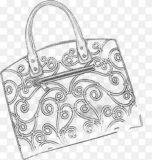 手绘中式花纹包包