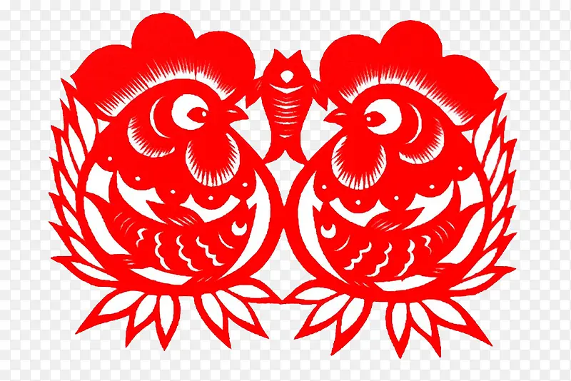 鸡年剪纸