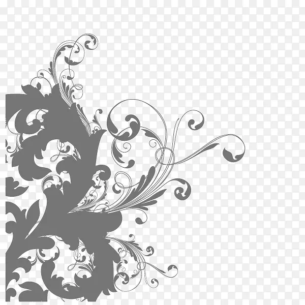 线描花纹背景装饰矢量图