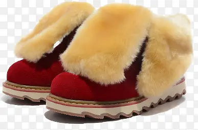 红色毛毛时尚冬季女鞋
