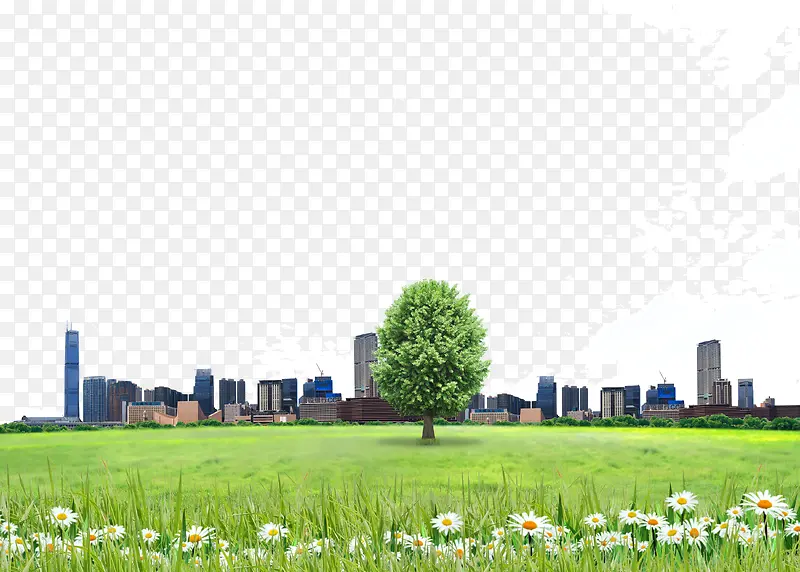 绿色城市风景图